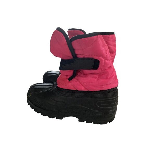 Crane Kids Size 13 Pink Black Adjustable Hook Loop Strap Insulated Winter Snow B - Picture 2 of 7